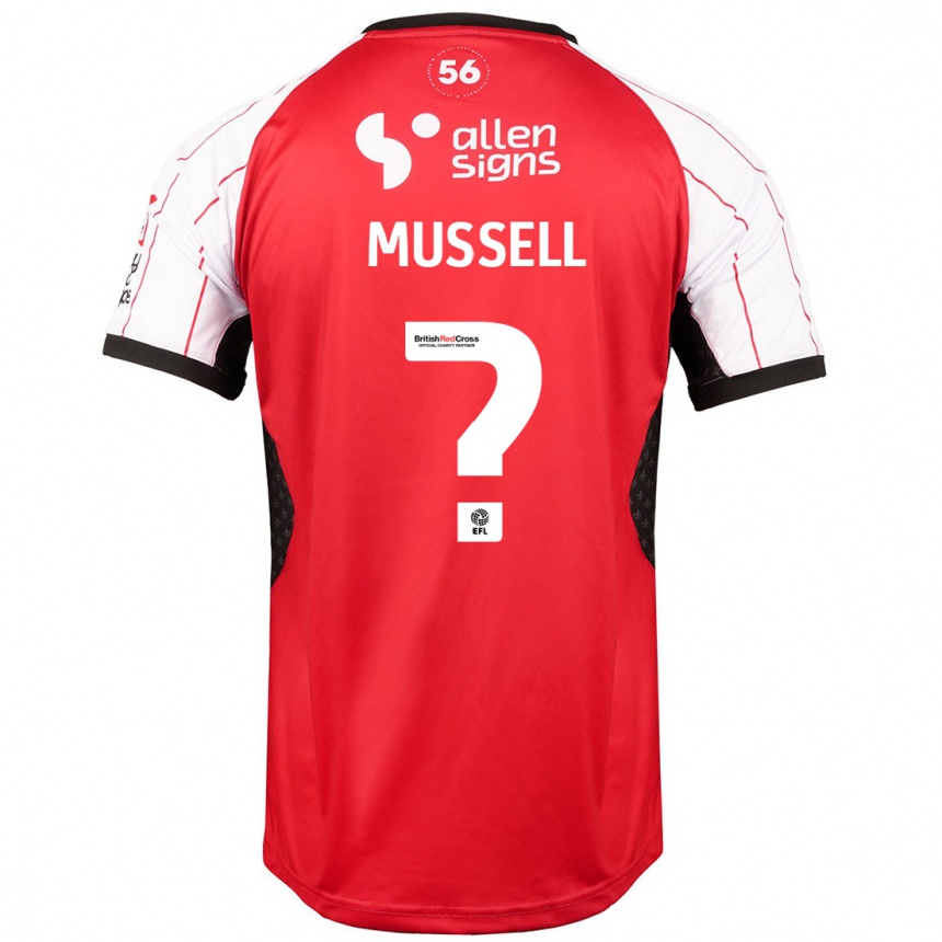 Kids Football Theo Mussell #0 White Home Jersey 2024/25 T-Shirt Australia