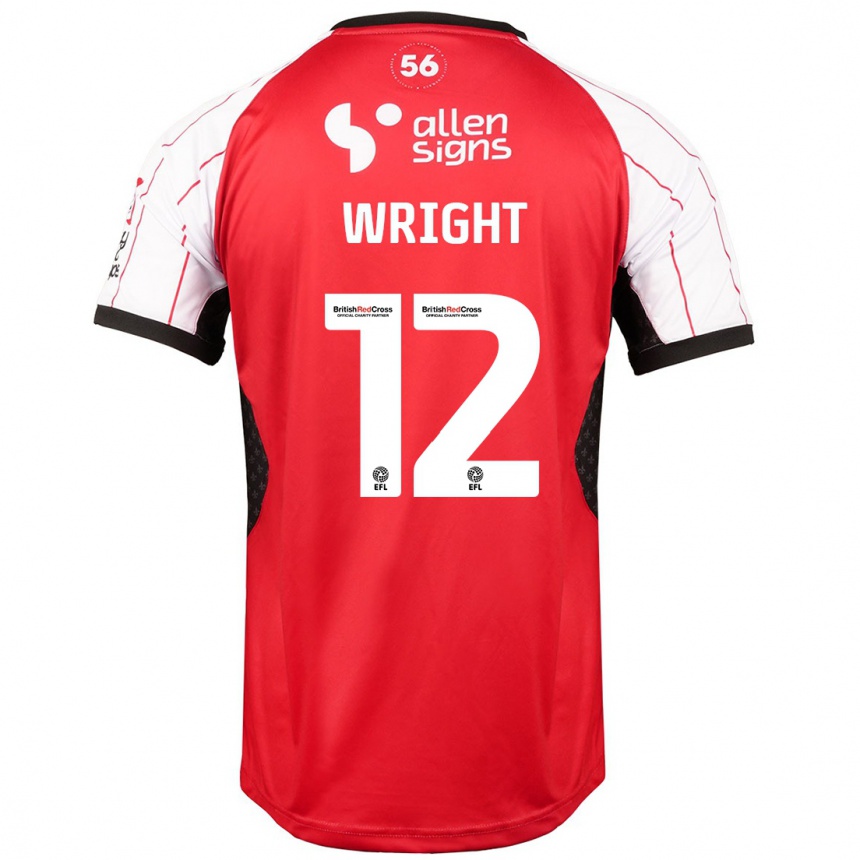 Kids Football Jordan Wright #12 White Home Jersey 2024/25 T-Shirt Australia