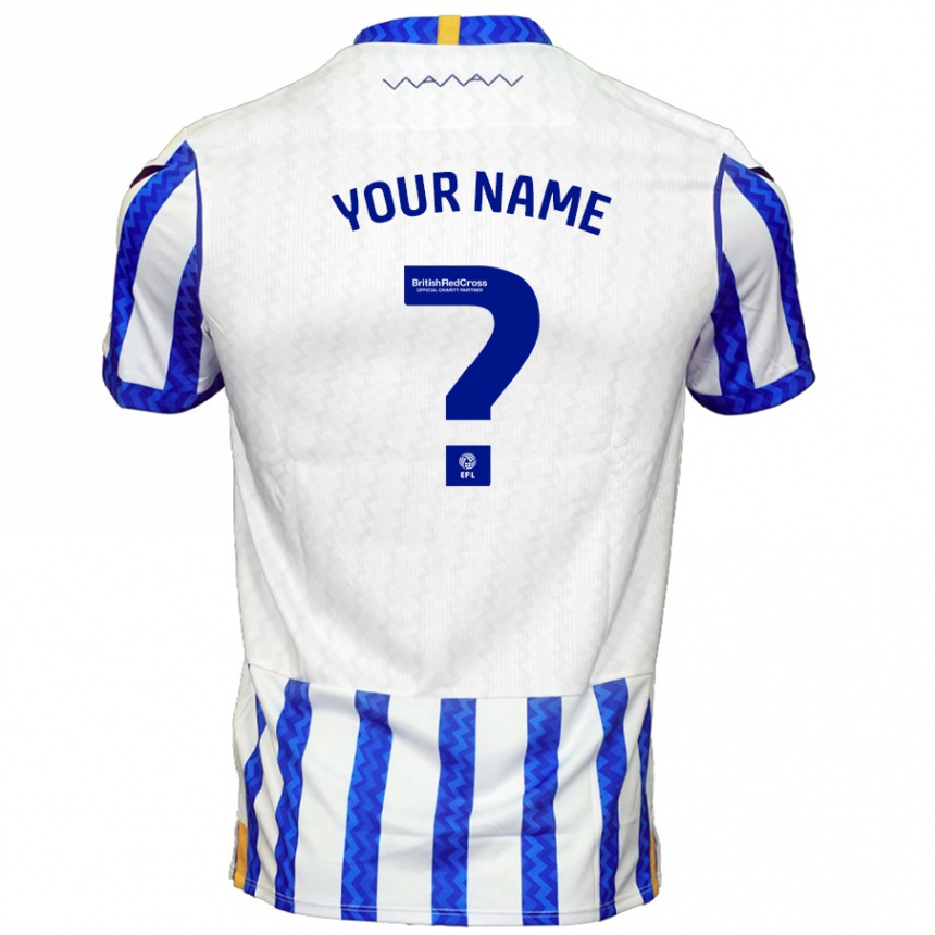 Kids Football Your Name #0 Blue White Home Jersey 2024/25 T-Shirt Australia