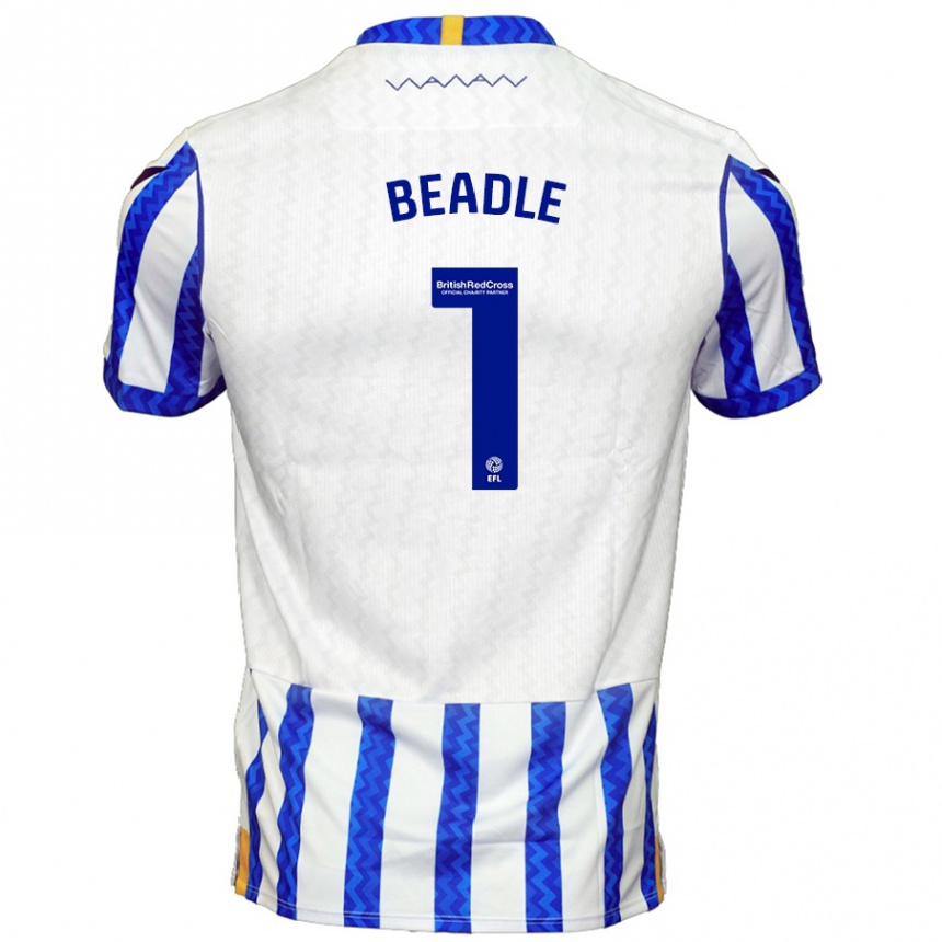 Kids Football James Beadle #1 Blue White Home Jersey 2024/25 T-Shirt Australia