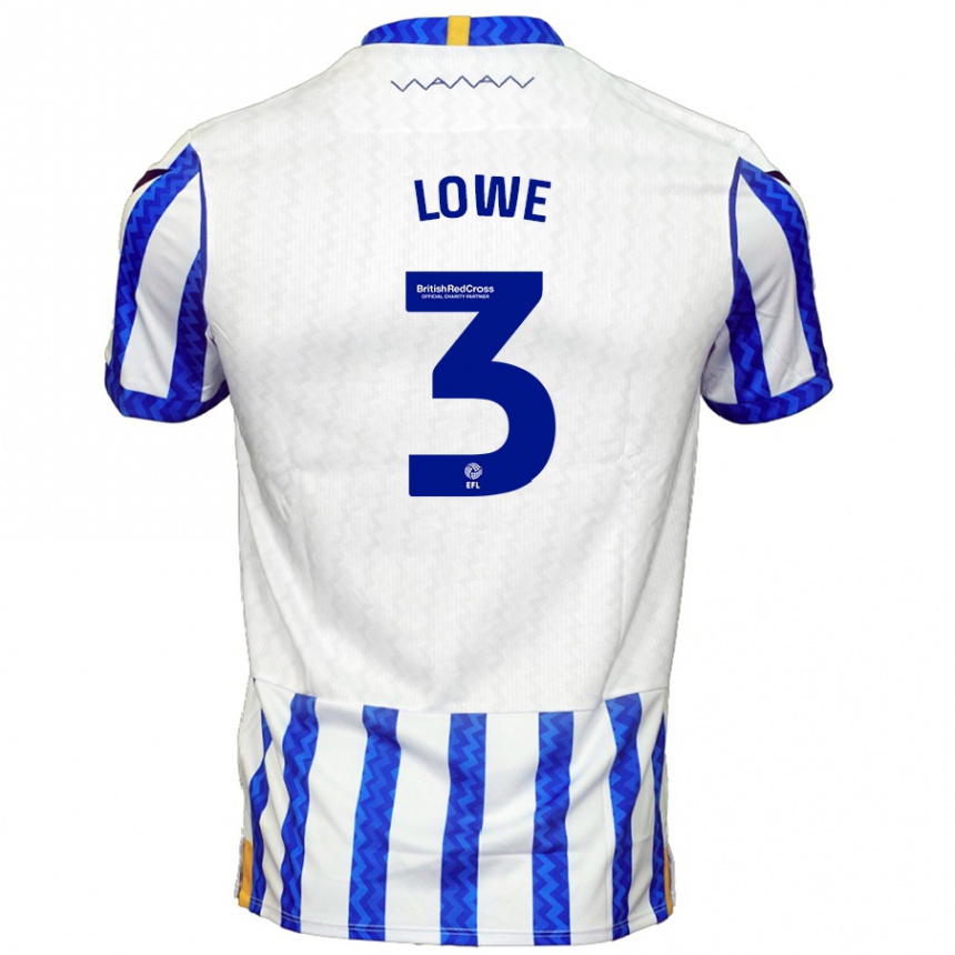 Kids Football Max Lowe #3 Blue White Home Jersey 2024/25 T-Shirt Australia