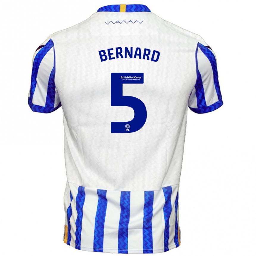 Kids Football Di'shon Bernard #5 Blue White Home Jersey 2024/25 T-Shirt Australia