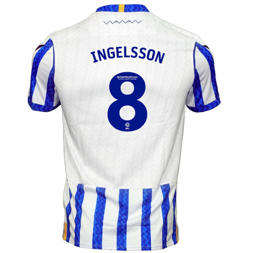 Kids Football Svante Ingelsson #8 Blue White Home Jersey 2024/25 T-Shirt Australia