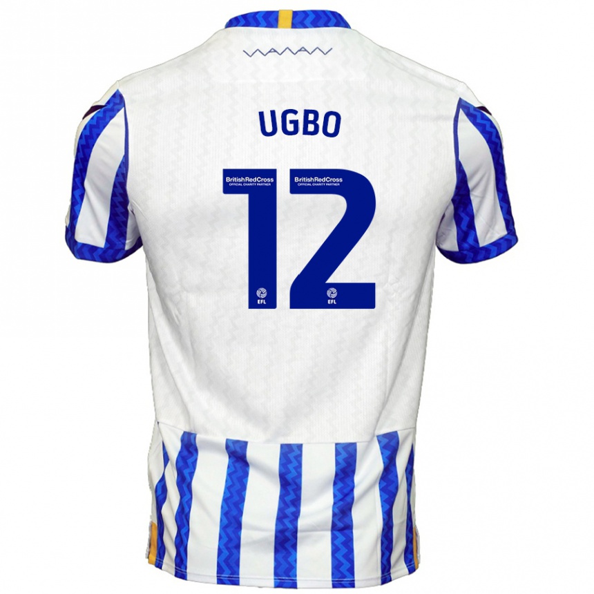 Kids Football Iké Ugbo #12 Blue White Home Jersey 2024/25 T-Shirt Australia