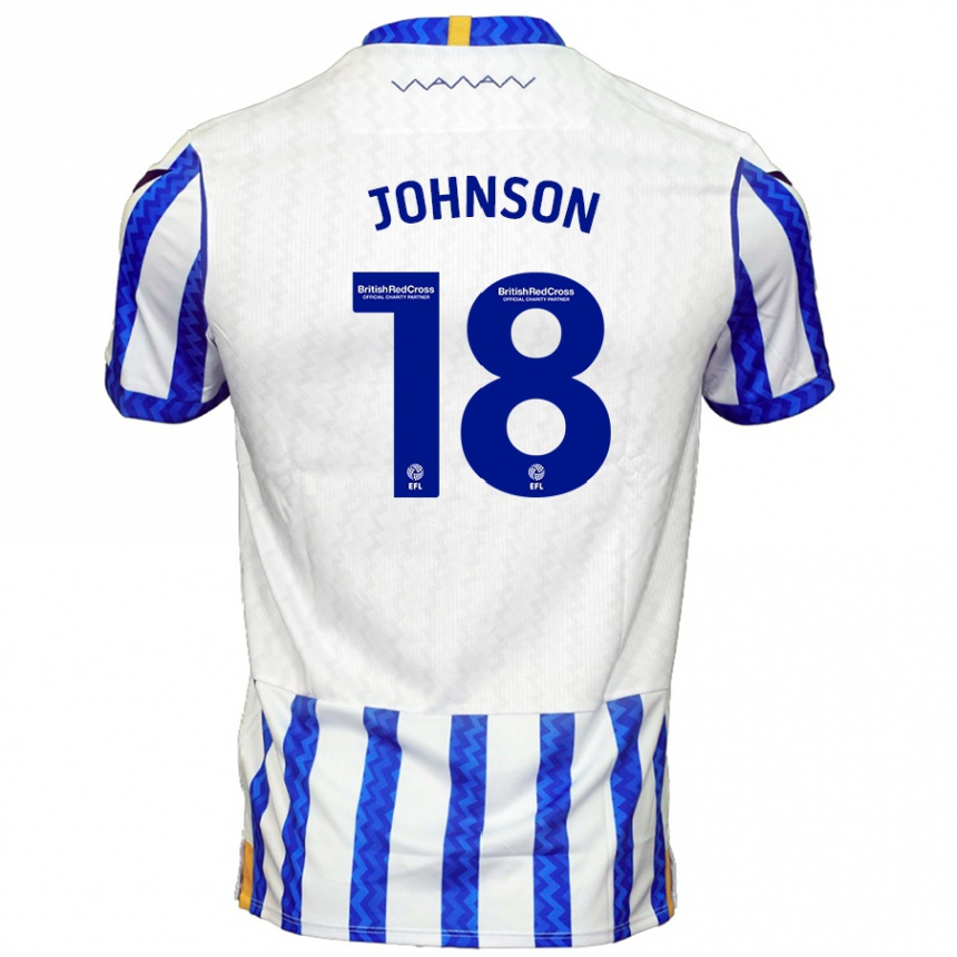 Kids Football Marvin Johnson #18 Blue White Home Jersey 2024/25 T-Shirt Australia