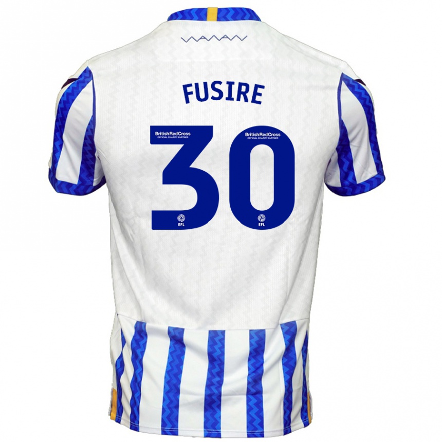 Kids Football Sean Fusire #30 Blue White Home Jersey 2024/25 T-Shirt Australia