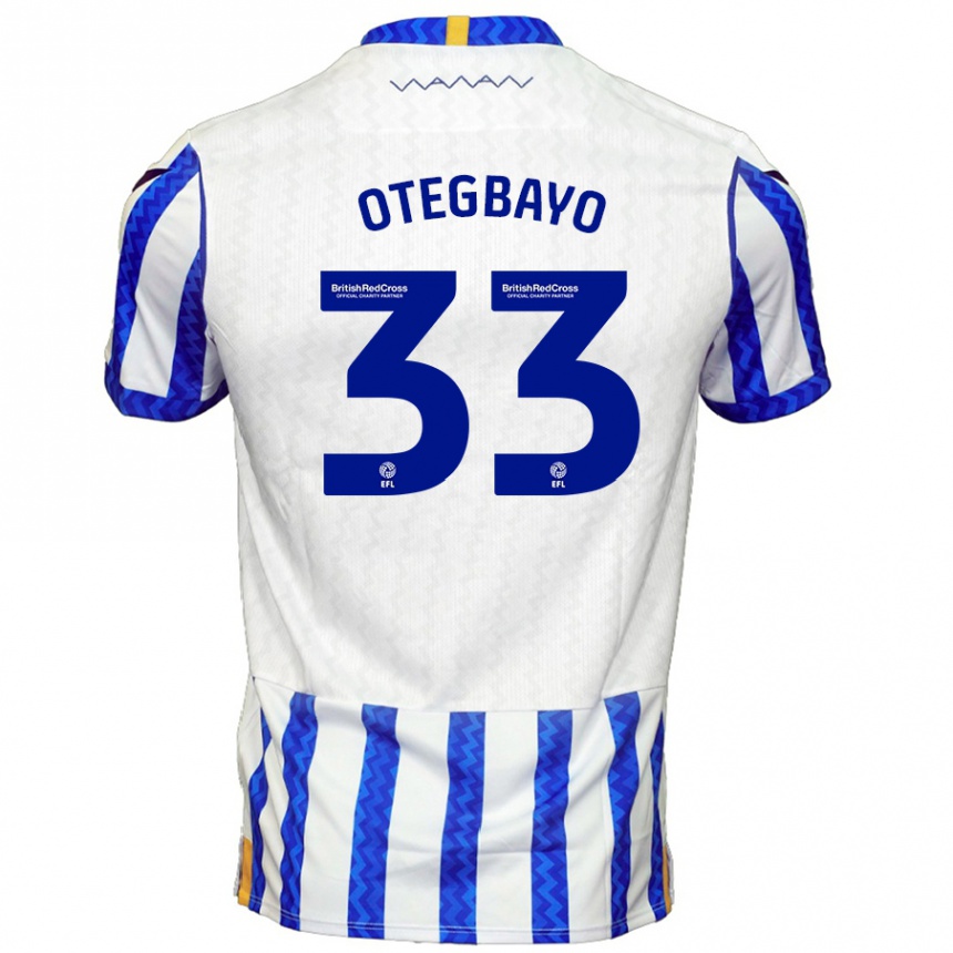 Kids Football Gabriel Otegbayo #33 Blue White Home Jersey 2024/25 T-Shirt Australia