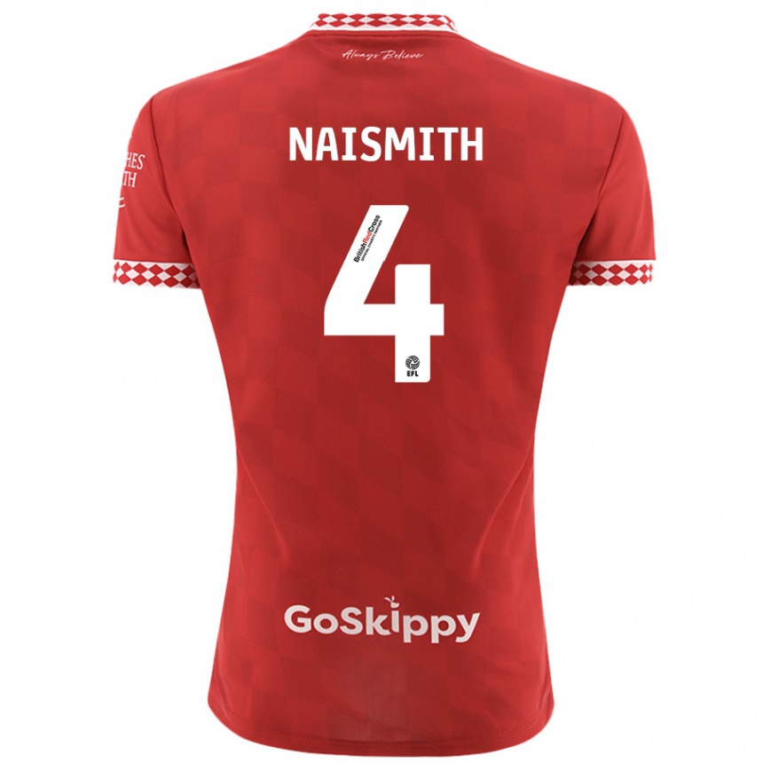 Kids Football Kal Naismith #4 Red Home Jersey 2024/25 T-Shirt Australia