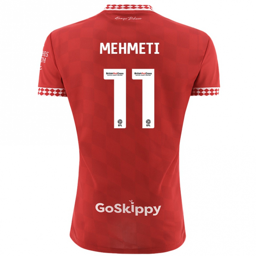 Kids Football Anis Mehmeti #11 Red Home Jersey 2024/25 T-Shirt Australia