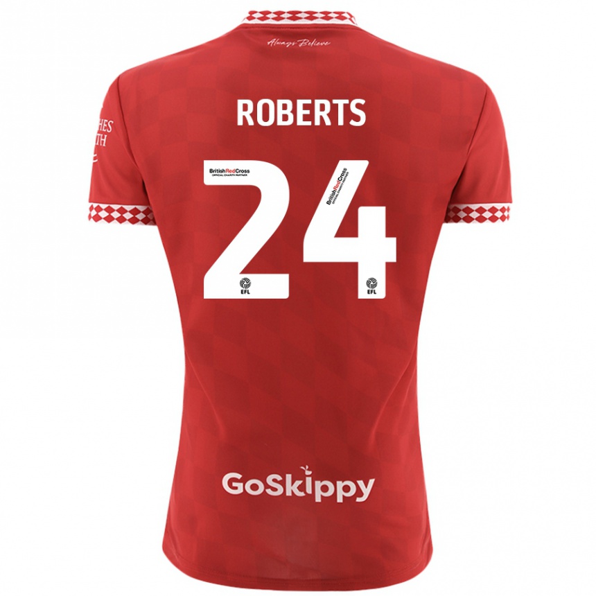 Kids Football Haydon Roberts #24 Red Home Jersey 2024/25 T-Shirt Australia