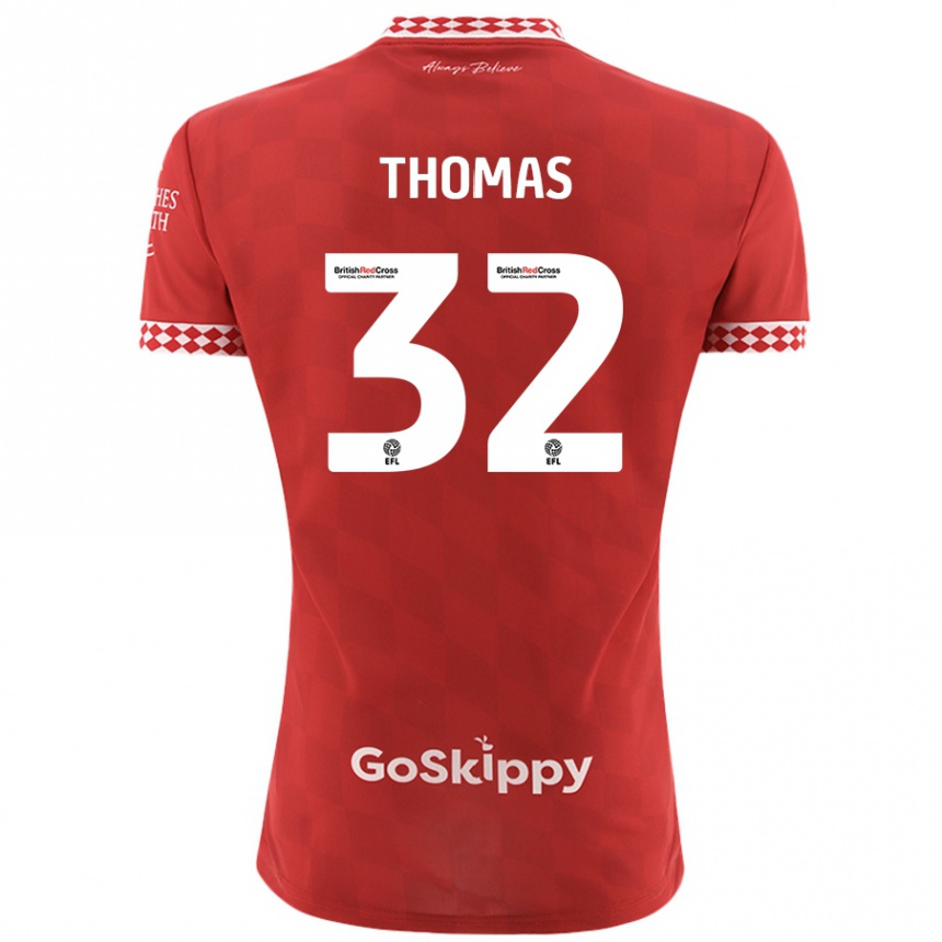 Kids Football Lewis Thomas #32 Red Home Jersey 2024/25 T-Shirt Australia