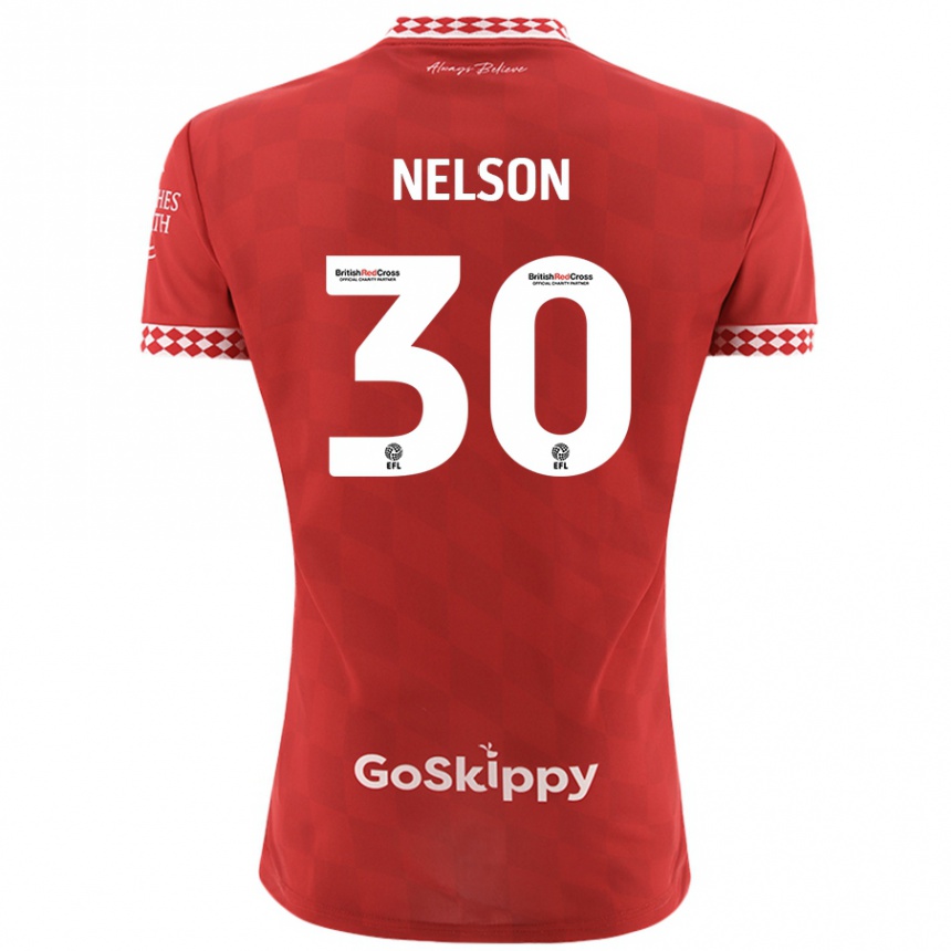 Kids Football Raekwon Nelson #30 Red Home Jersey 2024/25 T-Shirt Australia