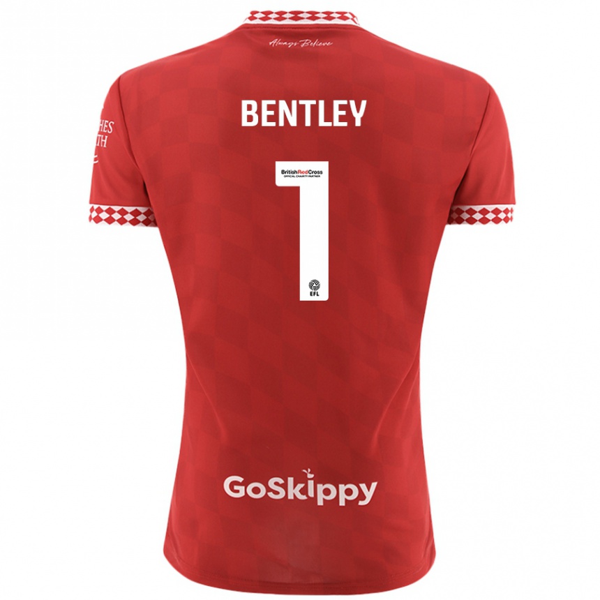 Kids Football Fran Bentley #1 Red Home Jersey 2024/25 T-Shirt Australia