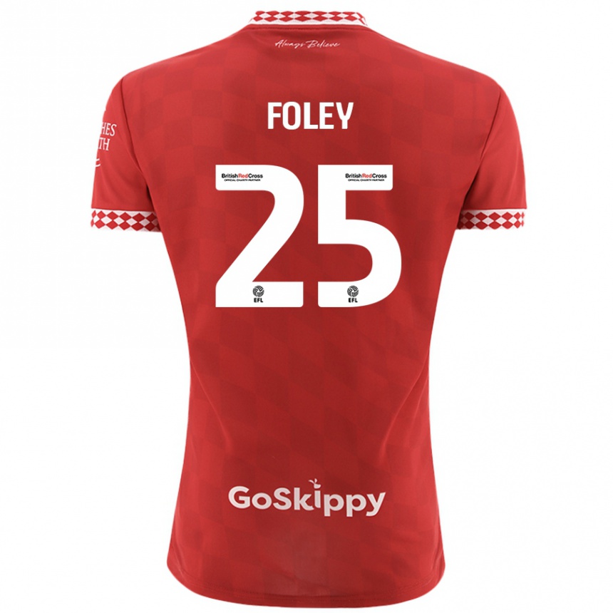 Kids Football Erin Foley #25 Red Home Jersey 2024/25 T-Shirt Australia