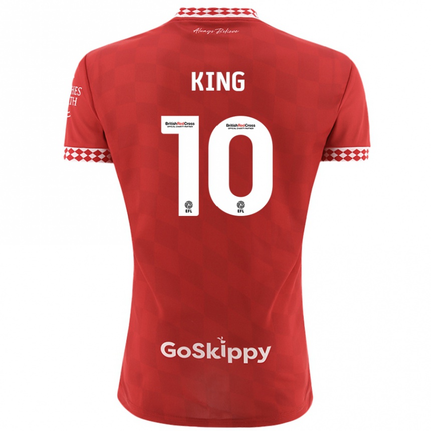 Kids Football Andy King #10 Red Home Jersey 2024/25 T-Shirt Australia