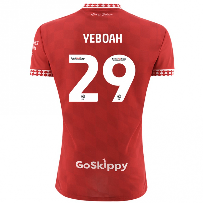 Kids Football Ephraim Yeboah #29 Red Home Jersey 2024/25 T-Shirt Australia