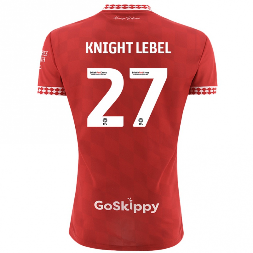 Kids Football Jamie Knight-Lebel #27 Red Home Jersey 2024/25 T-Shirt Australia