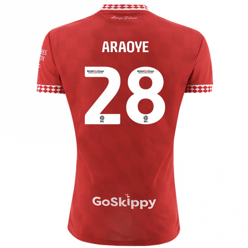 Kids Football Raphael Araoye #28 Red Home Jersey 2024/25 T-Shirt Australia