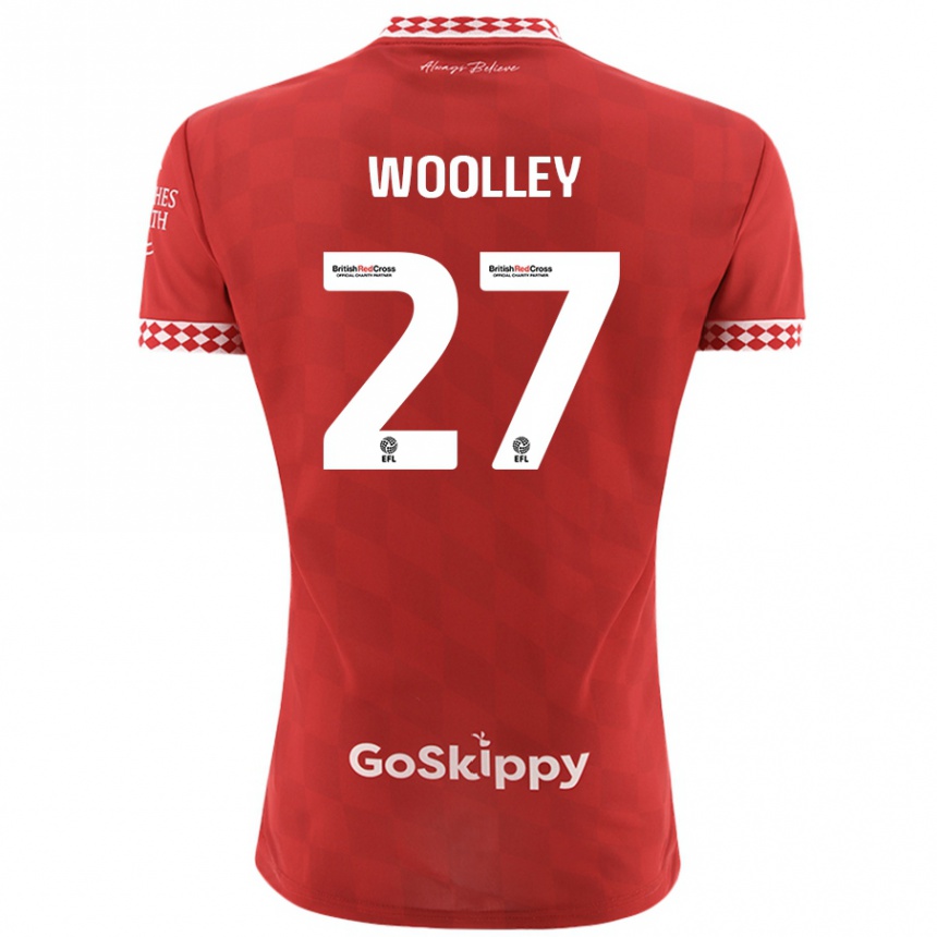 Kids Football Jesse Woolley #27 Red Home Jersey 2024/25 T-Shirt Australia