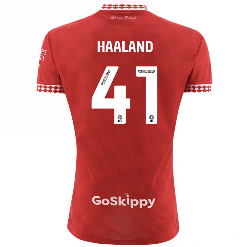 Kids Football Benedicte Haaland #41 Red Home Jersey 2024/25 T-Shirt Australia