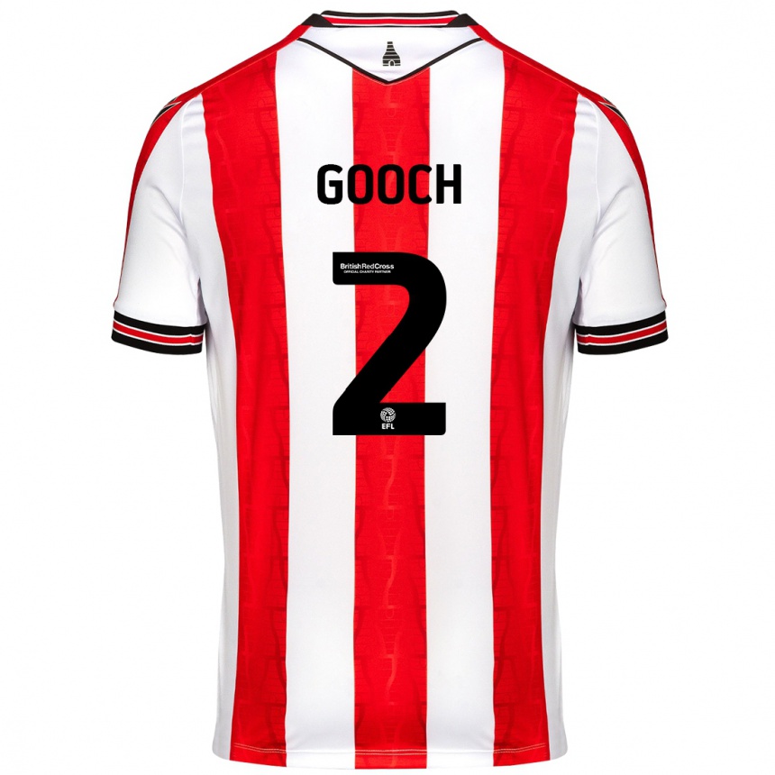 Kids Football Lynden Gooch #2 Red White Home Jersey 2024/25 T-Shirt Australia