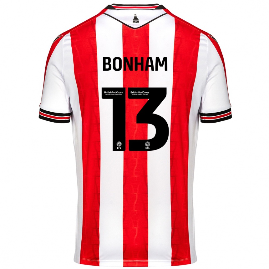 Kids Football Jack Bonham #13 Red White Home Jersey 2024/25 T-Shirt Australia