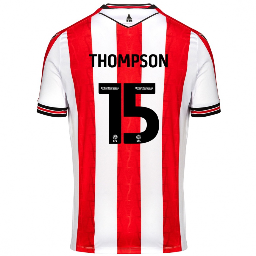 Kids Football Jordan Thompson #15 Red White Home Jersey 2024/25 T-Shirt Australia