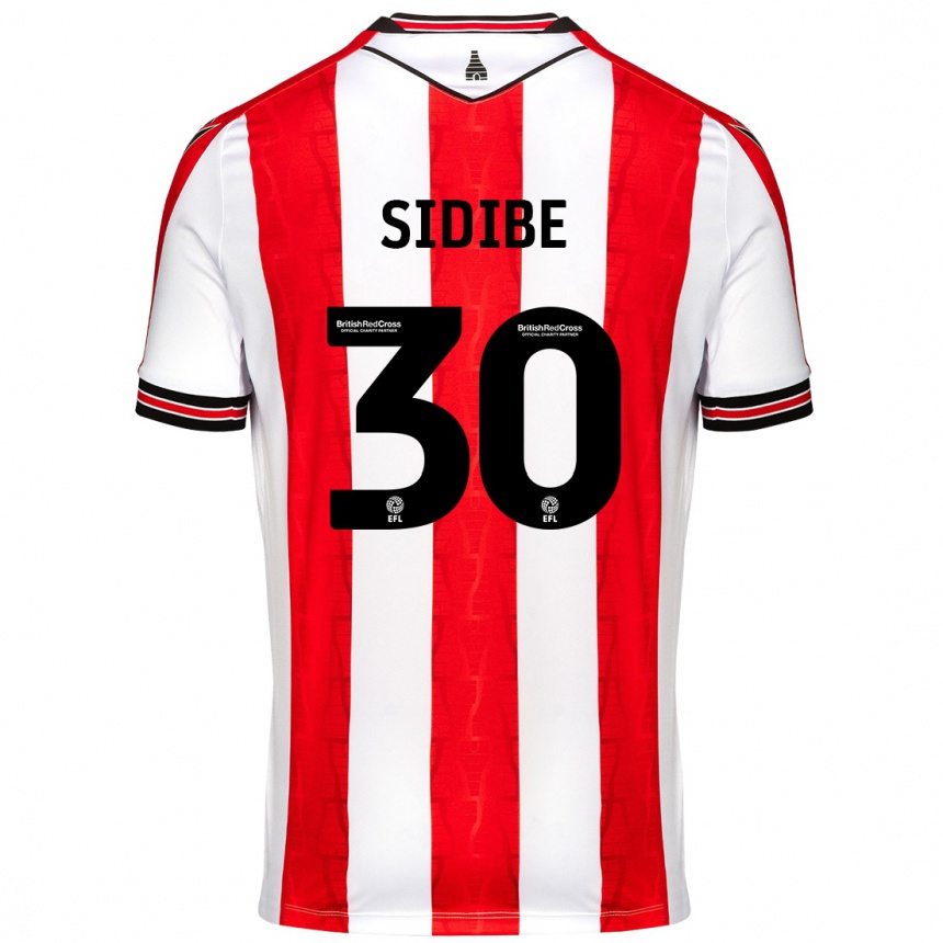 Kids Football Souleymane Sidibe #30 Red White Home Jersey 2024/25 T-Shirt Australia