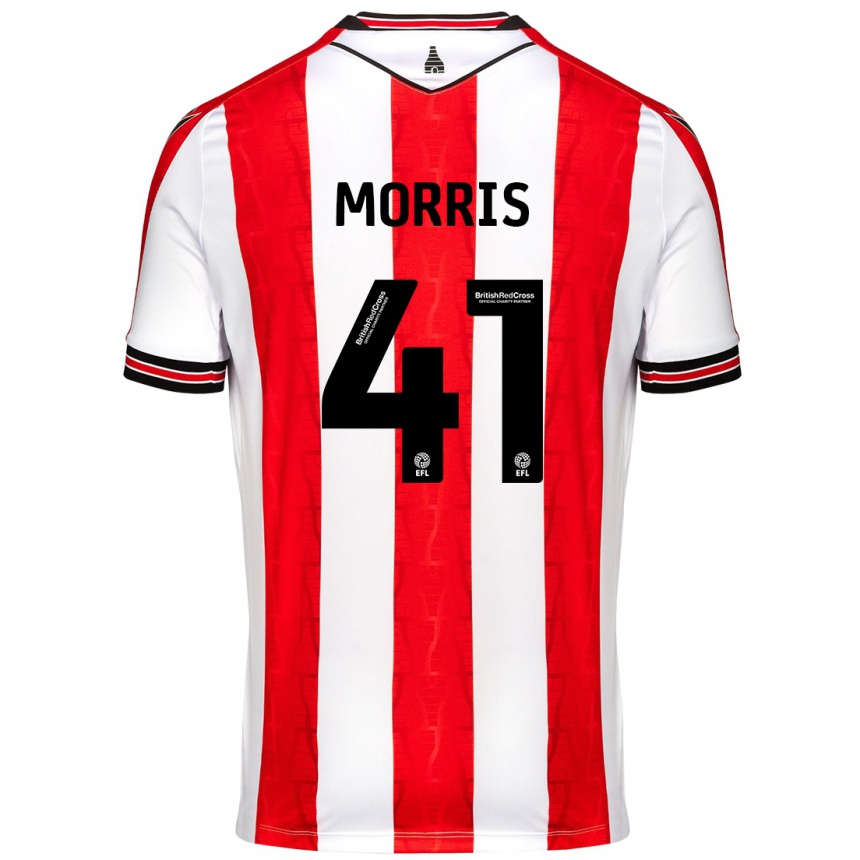 Kids Football Scott Morris #41 Red White Home Jersey 2024/25 T-Shirt Australia