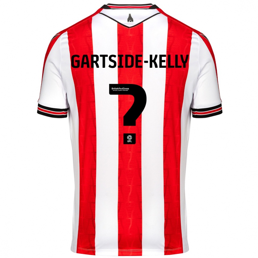 Kids Football Gabriel Gartside-Kelly #0 Red White Home Jersey 2024/25 T-Shirt Australia