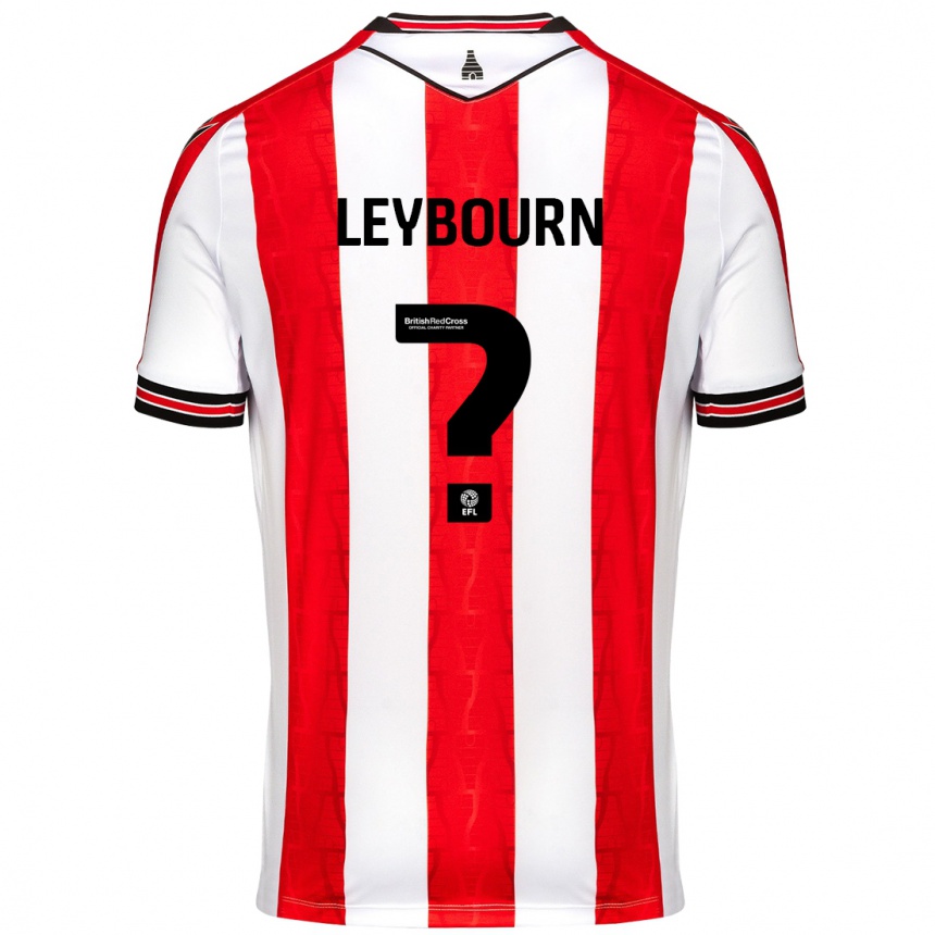 Kids Football Charlie Leybourn #0 Red White Home Jersey 2024/25 T-Shirt Australia