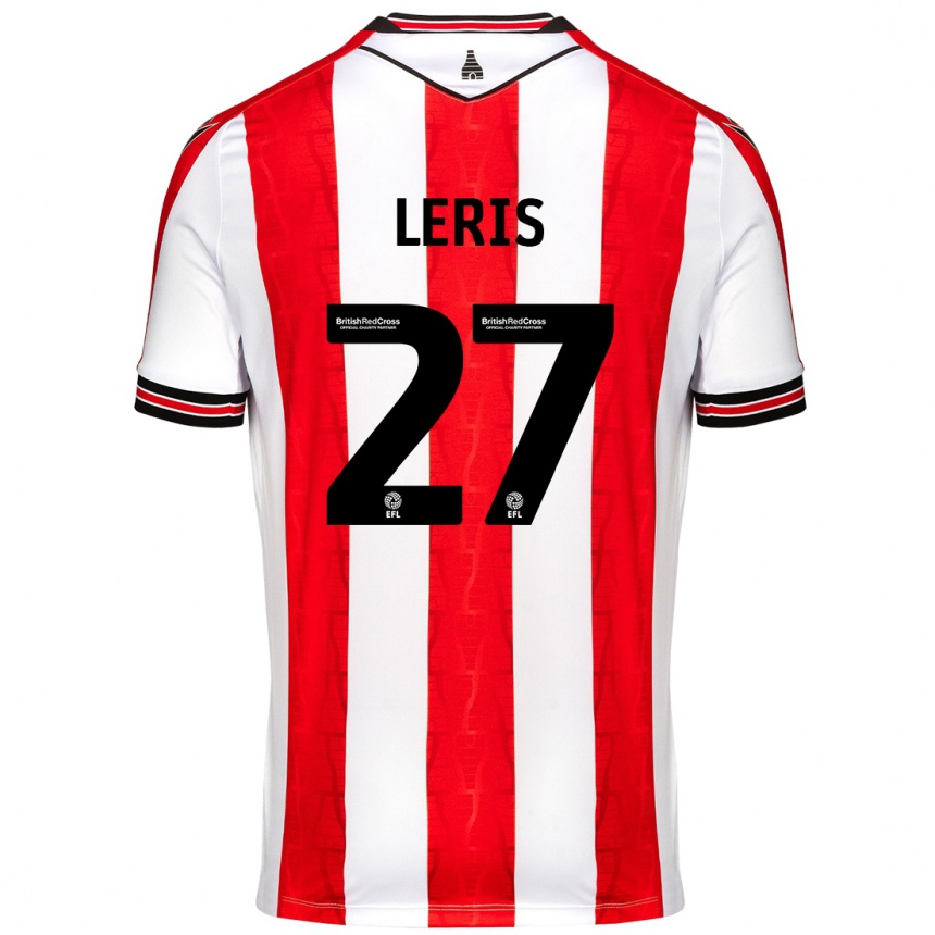 Kids Football Mehdi Léris #27 Red White Home Jersey 2024/25 T-Shirt Australia