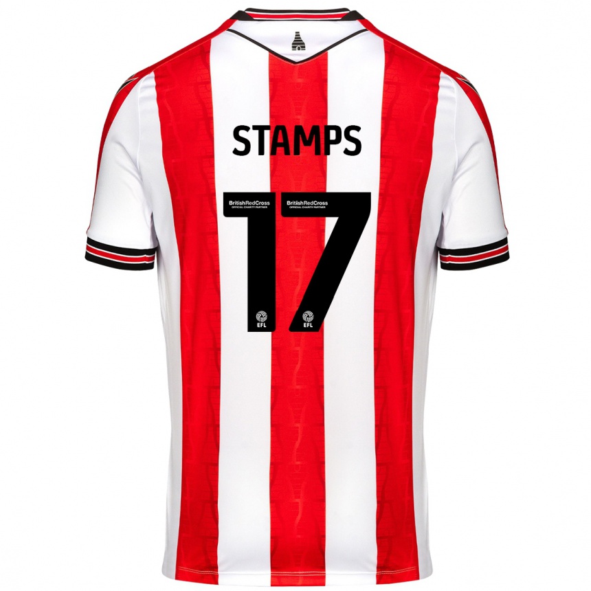 Kids Football Shannon Stamps #17 Red White Home Jersey 2024/25 T-Shirt Australia