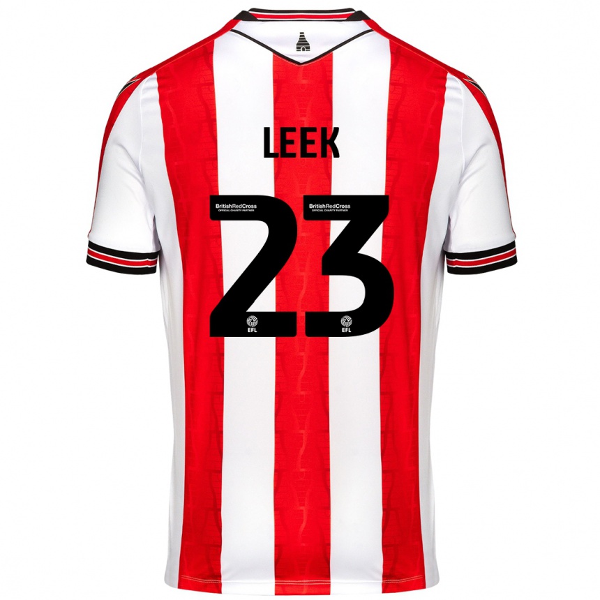 Kids Football Ellie Leek #23 Red White Home Jersey 2024/25 T-Shirt Australia