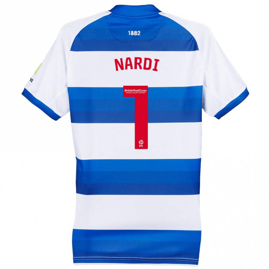 Kids Football Paul Nardi #1 White Blue Home Jersey 2024/25 T-Shirt Australia