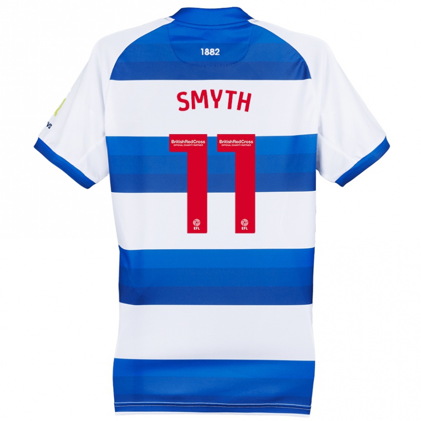 Kids Football Paul Smyth #11 White Blue Home Jersey 2024/25 T-Shirt Australia