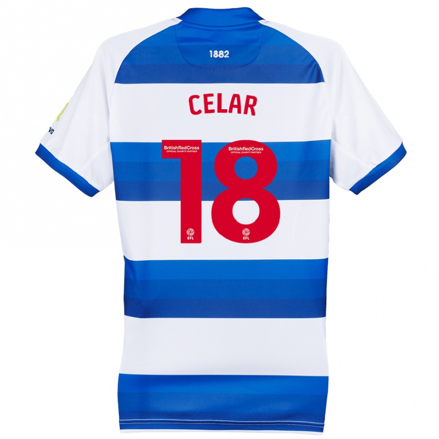 Kids Football Zan Celar #18 White Blue Home Jersey 2024/25 T-Shirt Australia