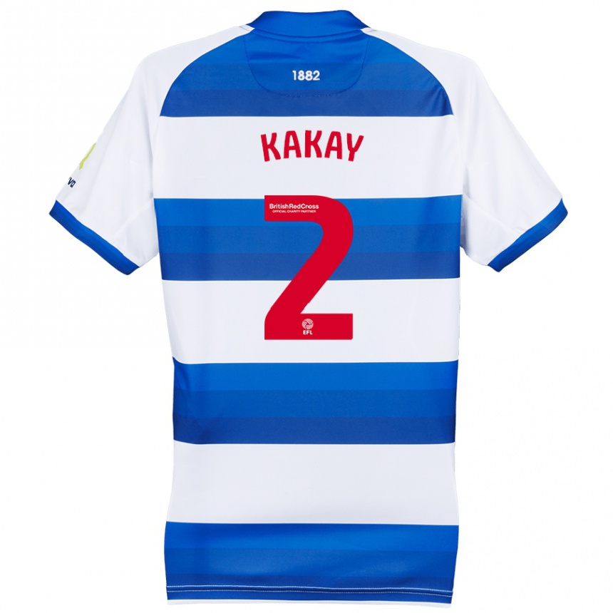 Kids Football Osman Kakay #2 White Blue Home Jersey 2024/25 T-Shirt Australia