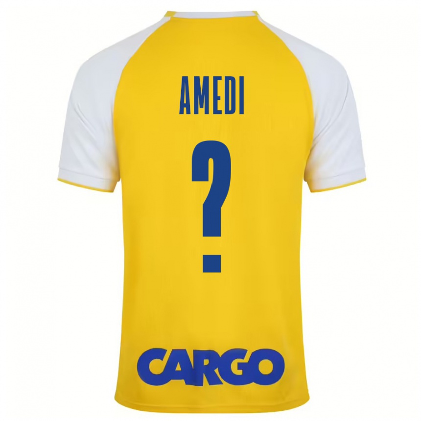 Kids Football Roei Amedi #0 Yellow White Home Jersey 2024/25 T-Shirt Australia