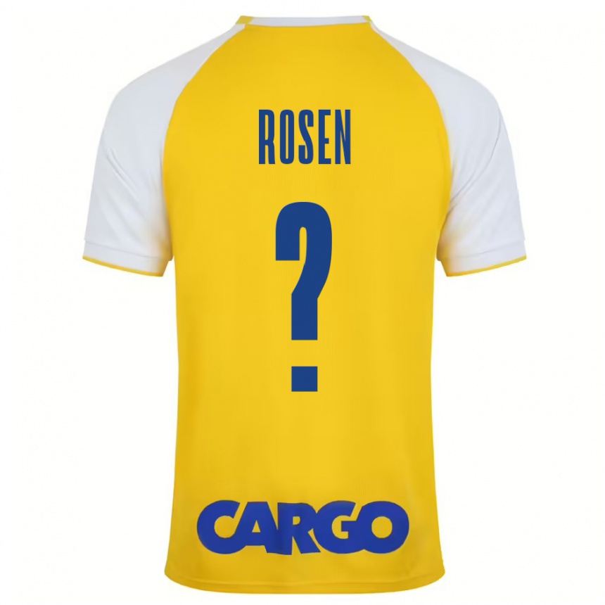 Kids Football Shahar Rosen #0 Yellow White Home Jersey 2024/25 T-Shirt Australia