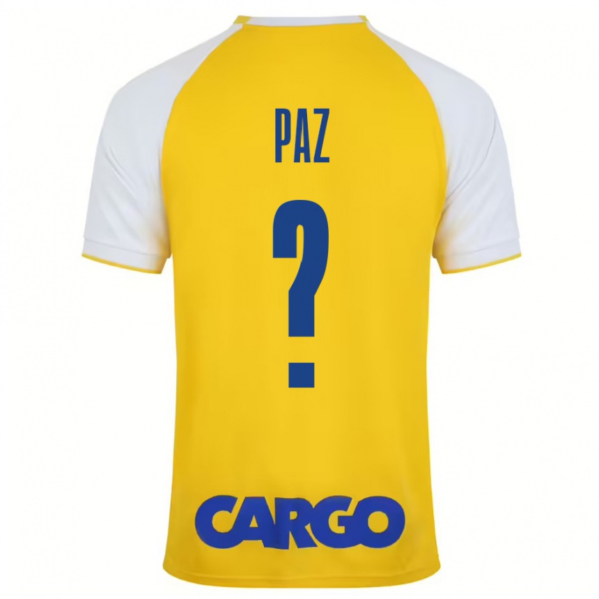 Kids Football Jonathan Paz #0 Yellow White Home Jersey 2024/25 T-Shirt Australia