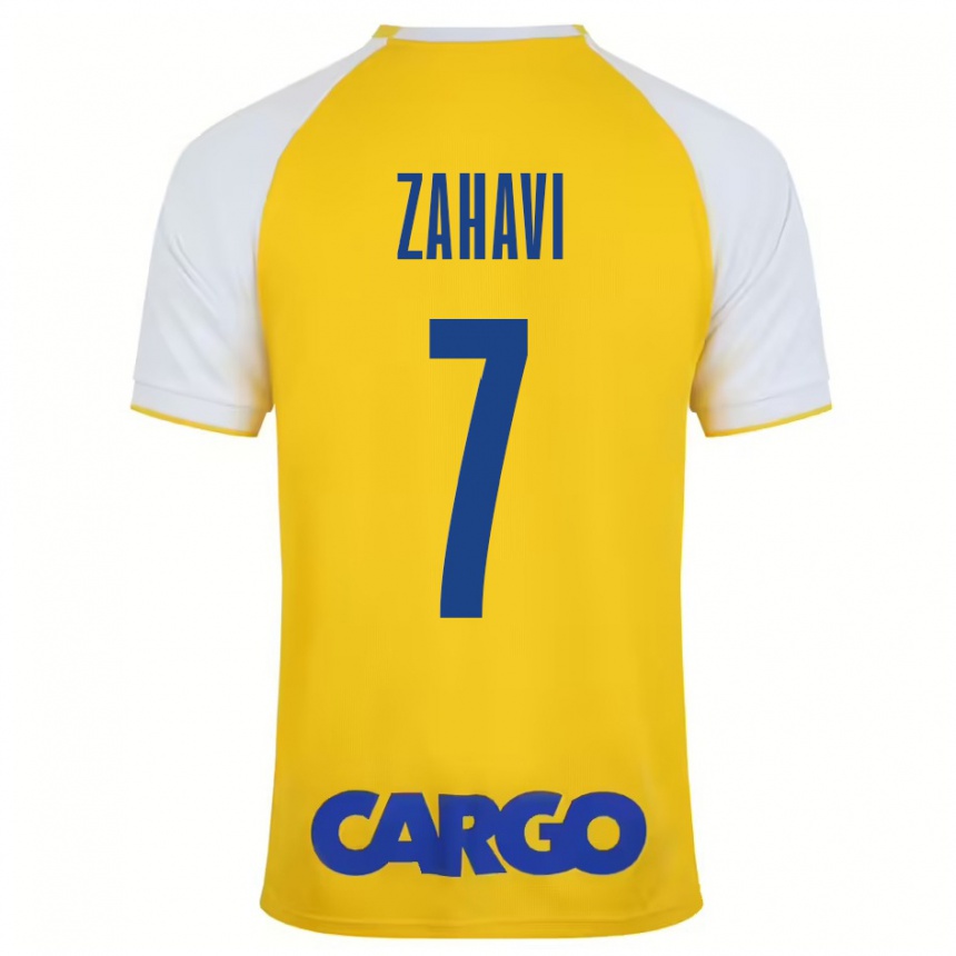 Kids Football Eran Zahavi #7 Yellow White Home Jersey 2024/25 T-Shirt Australia