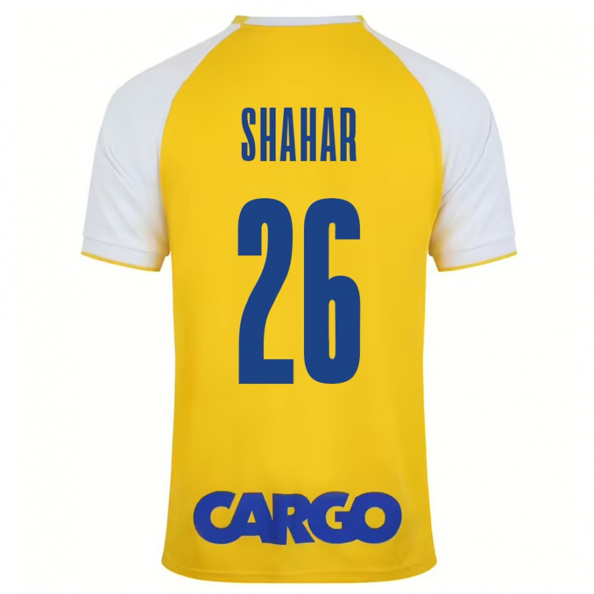 Kids Football Ido Shahar #26 Yellow White Home Jersey 2024/25 T-Shirt Australia