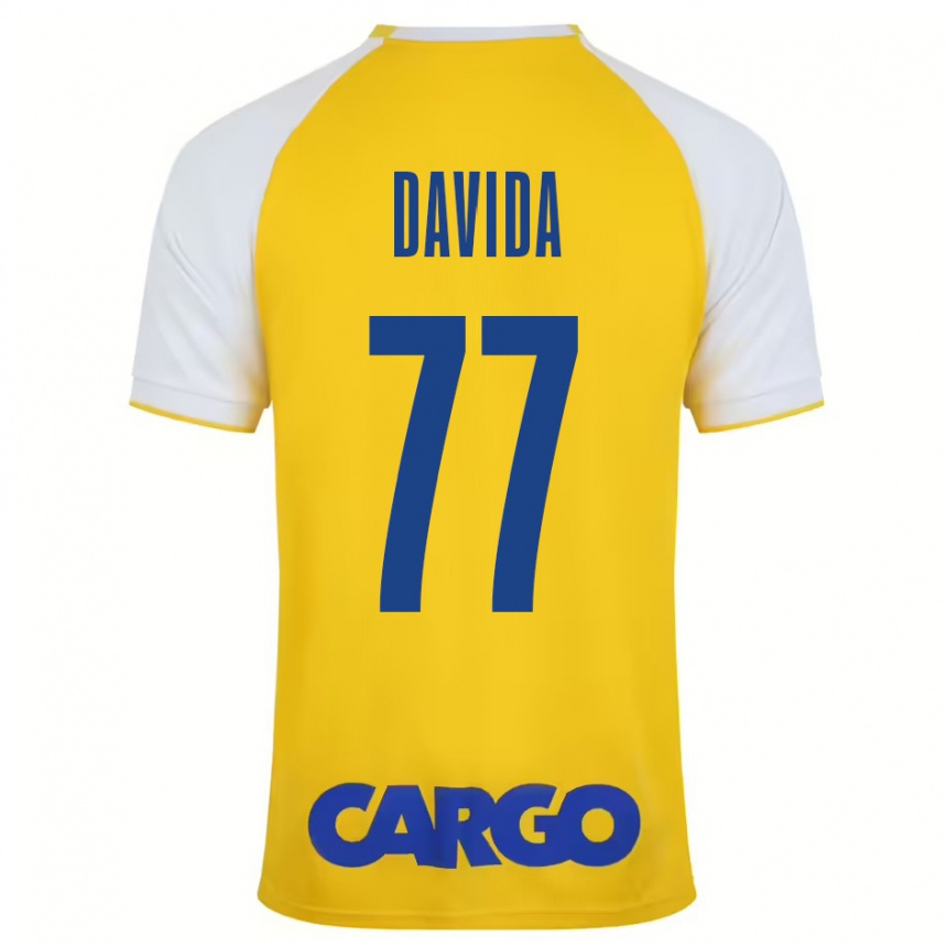 Kids Football Osher Davida #77 Yellow White Home Jersey 2024/25 T-Shirt Australia