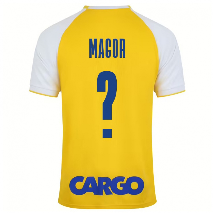 Kids Football Roee Magor #0 Yellow White Home Jersey 2024/25 T-Shirt Australia