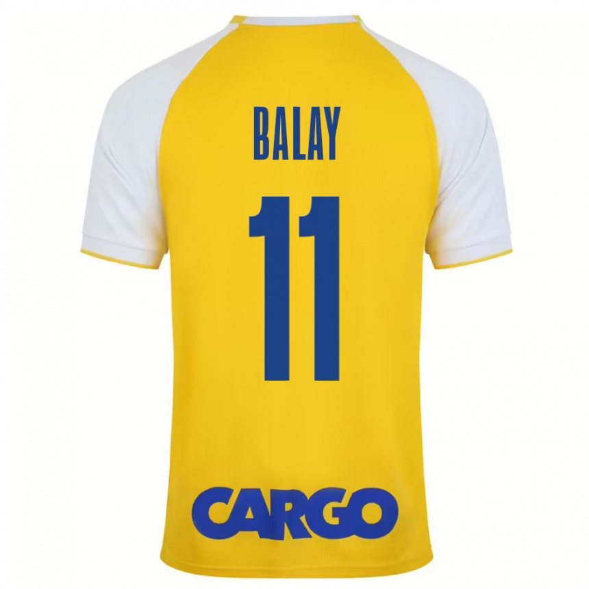 Kids Football Yehuda Balay #11 Yellow White Home Jersey 2024/25 T-Shirt Australia