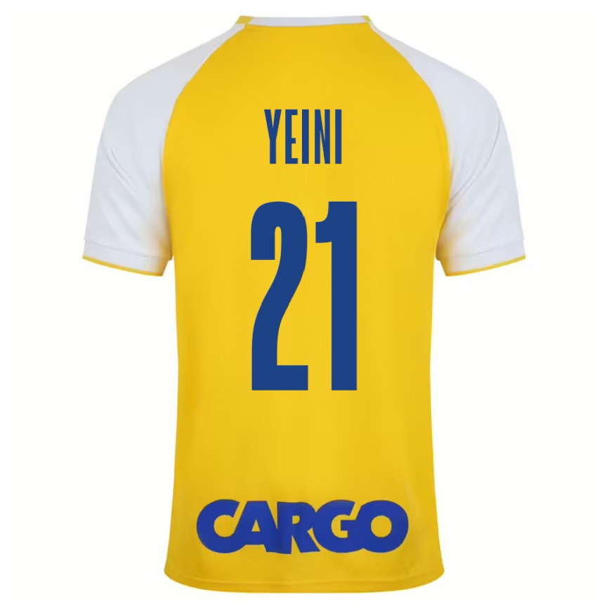 Kids Football Sheran Yeini #21 Yellow White Home Jersey 2024/25 T-Shirt Australia