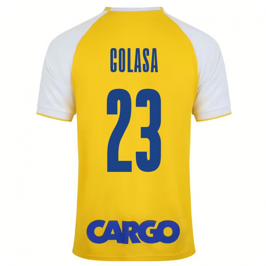 Kids Football Eyal Golasa #23 Yellow White Home Jersey 2024/25 T-Shirt Australia