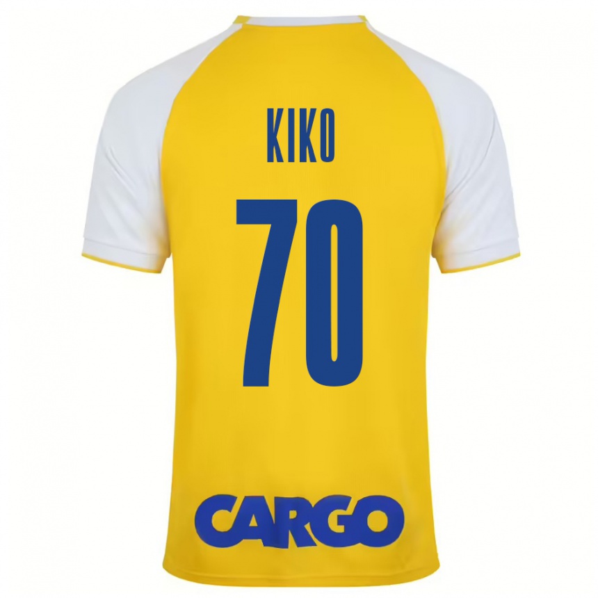 Kids Football Kiko Bondoso #70 Yellow White Home Jersey 2024/25 T-Shirt Australia