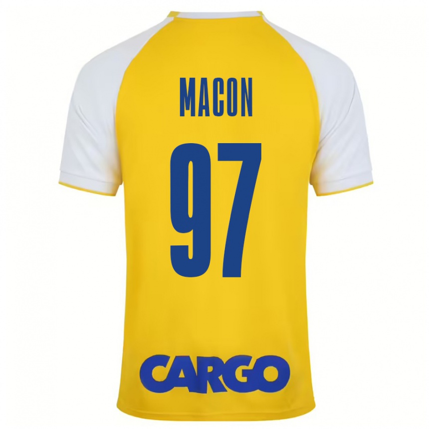 Kids Football Yvann Maçon #97 Yellow White Home Jersey 2024/25 T-Shirt Australia